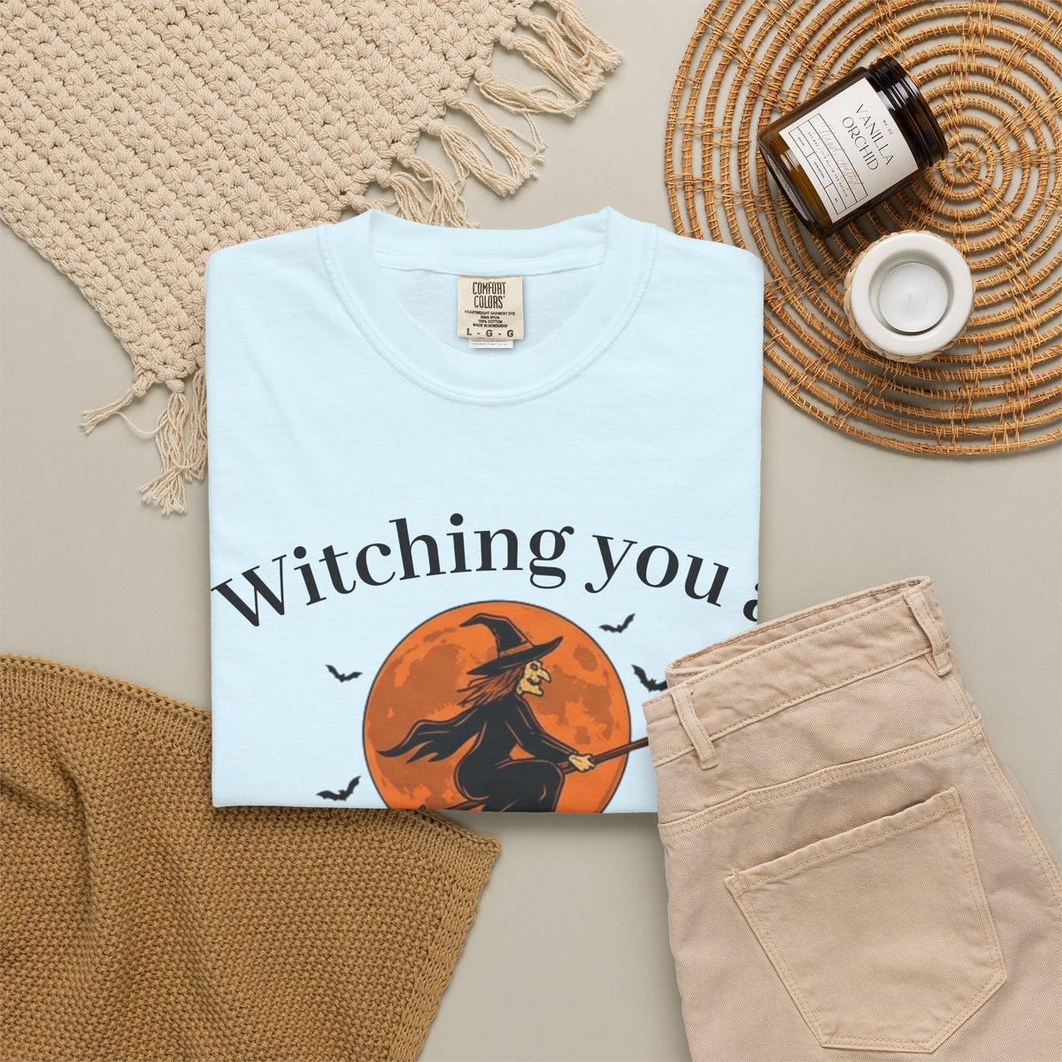 Halloween Witch T-Shirt — "Witching You a Happy Halloween" Graphic Tee