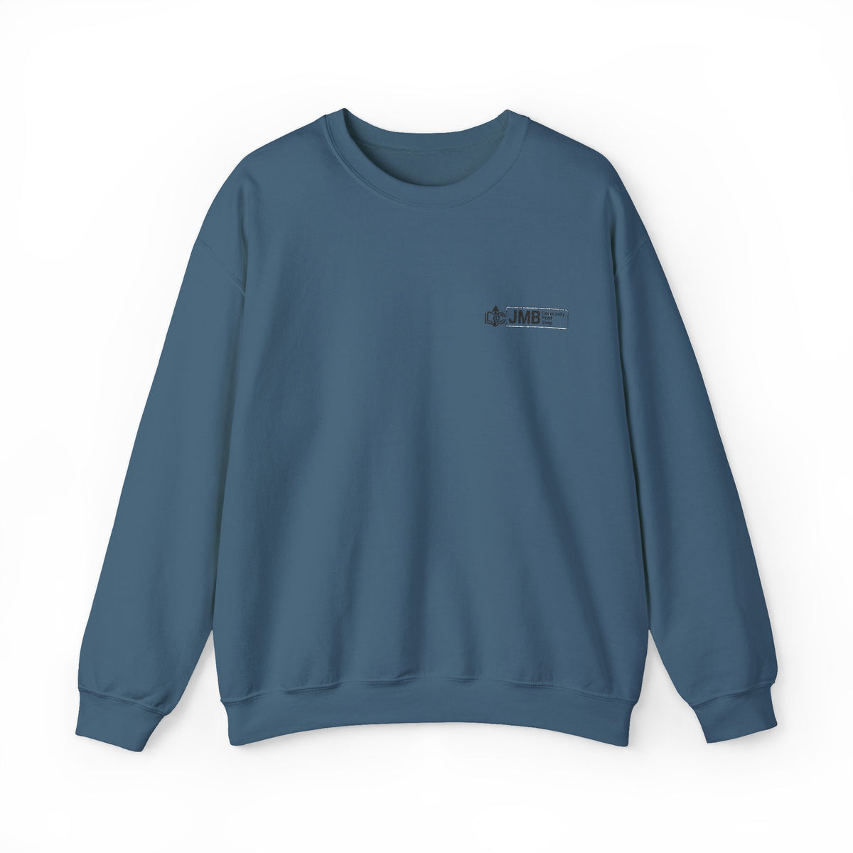 JMB Community Print Shop Embroidered Crewneck Sweatshirt — Logo Chest Design