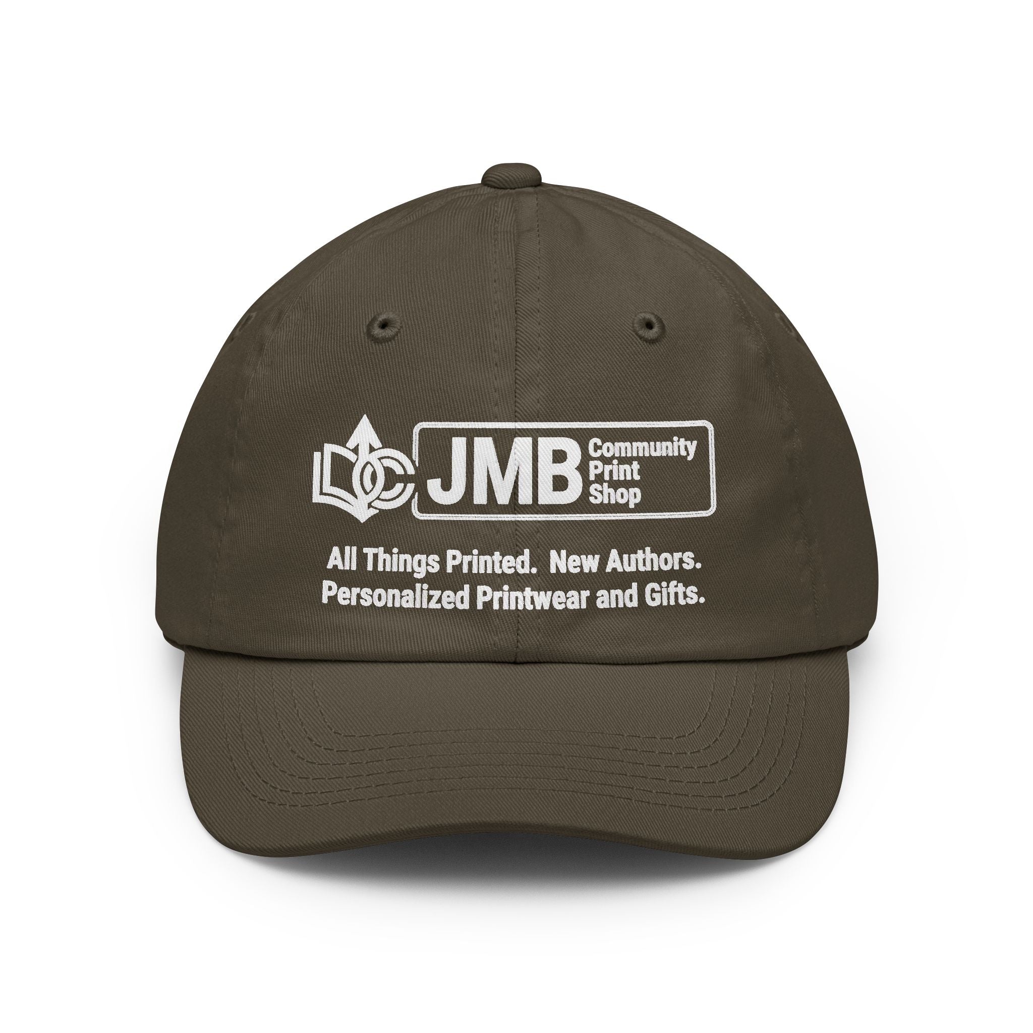 JMB Community Print Shop Logo Dad Hat — Custom Printed Classic Baseball Cap