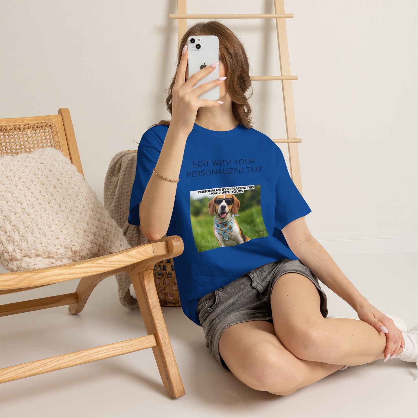Fully Customizable Multi-Photo T-Shirt – Personalized Text & Image 2-Zone Tee