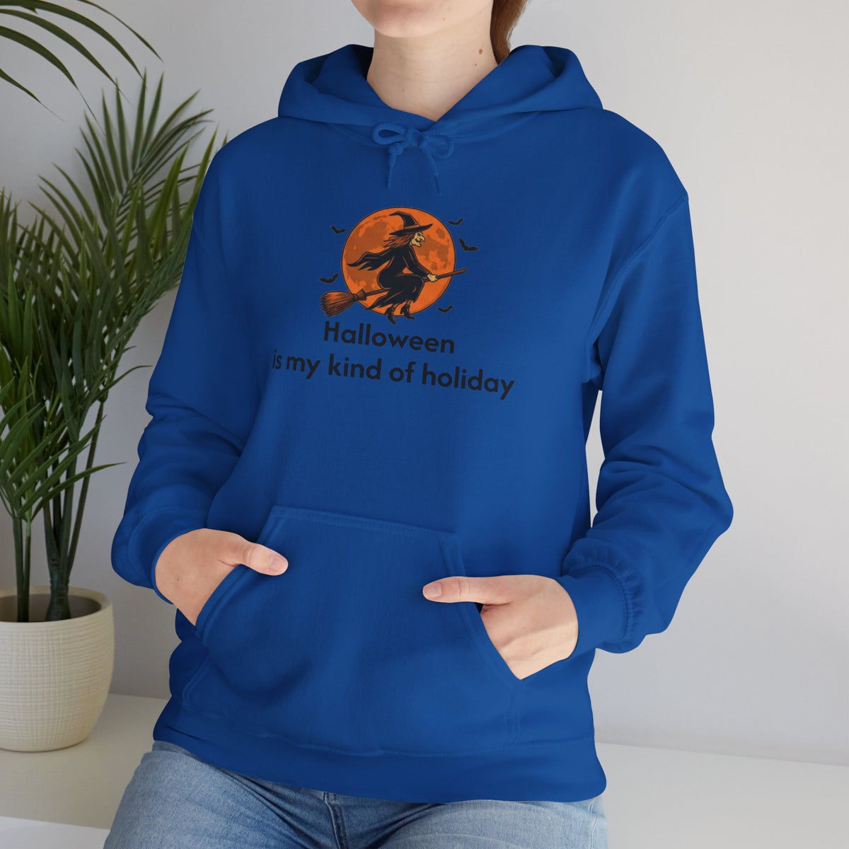 Halloween Hoodie — "Halloween is my kind of holiday" Witch Moon Sweatshirt