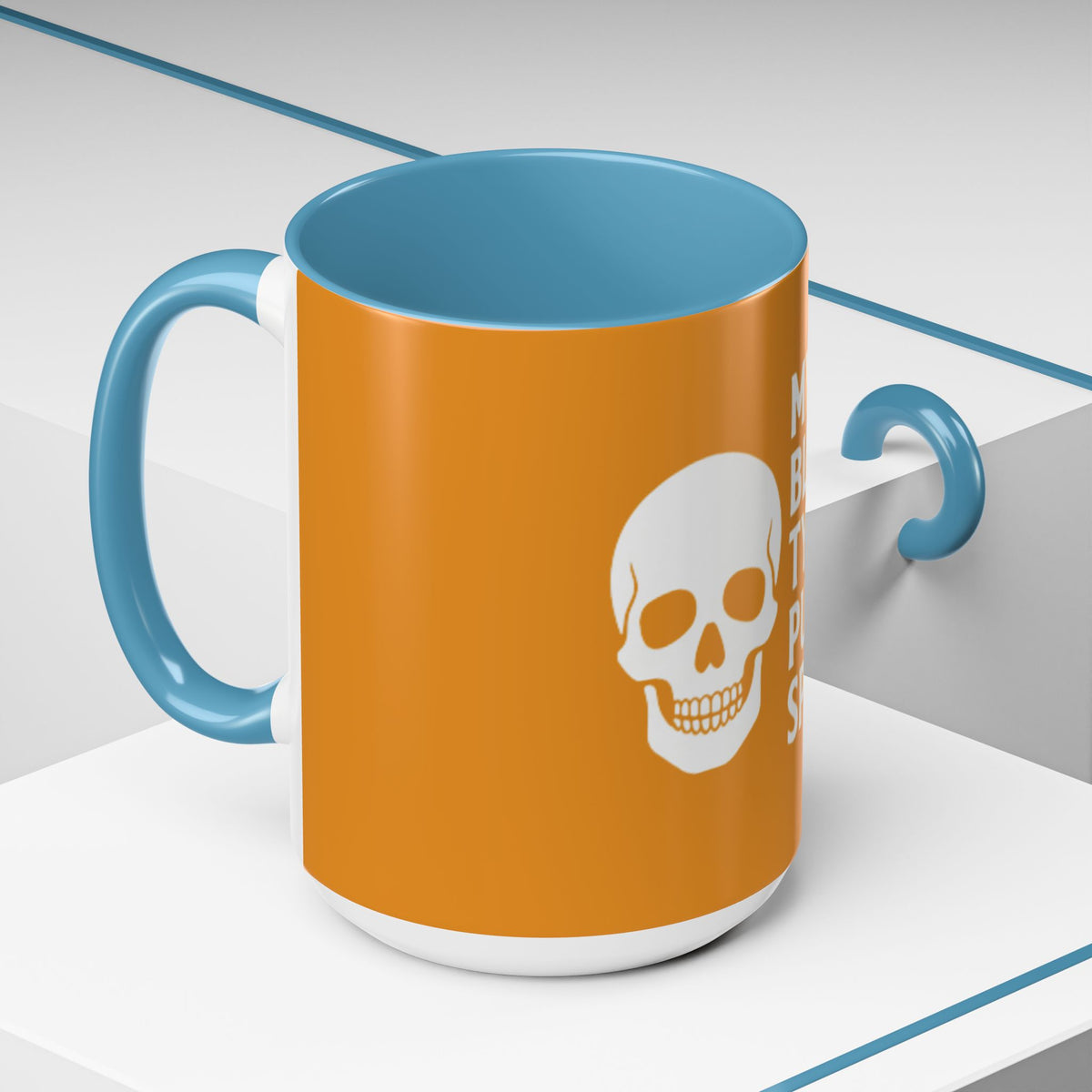 Pumpkin Spice Skull Coffee Mug — “My Blood Type Is Pumpkin Spice” Accent Mug