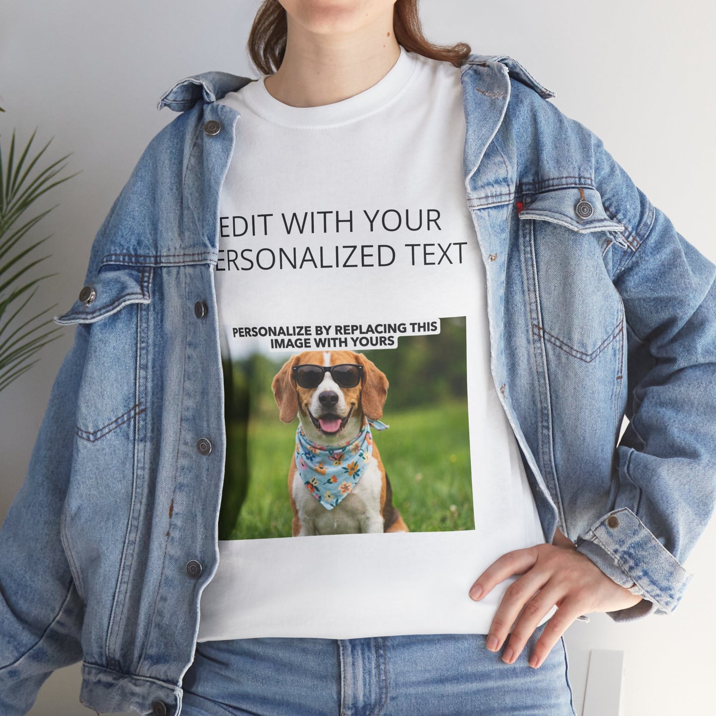 Fully Customizable Multi-Photo T-Shirt – Personalized Text & Image 5-Zone Tee