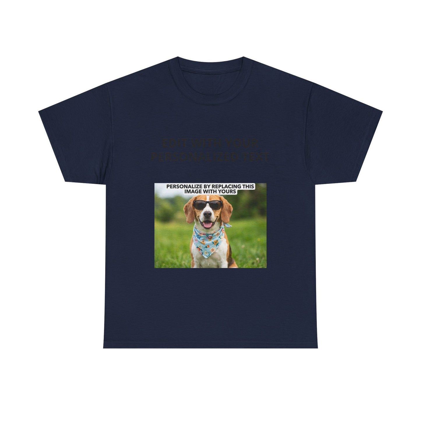Fully Customizable Multi-Photo T-Shirt – Personalized Text & Image 2-Zone Tee
