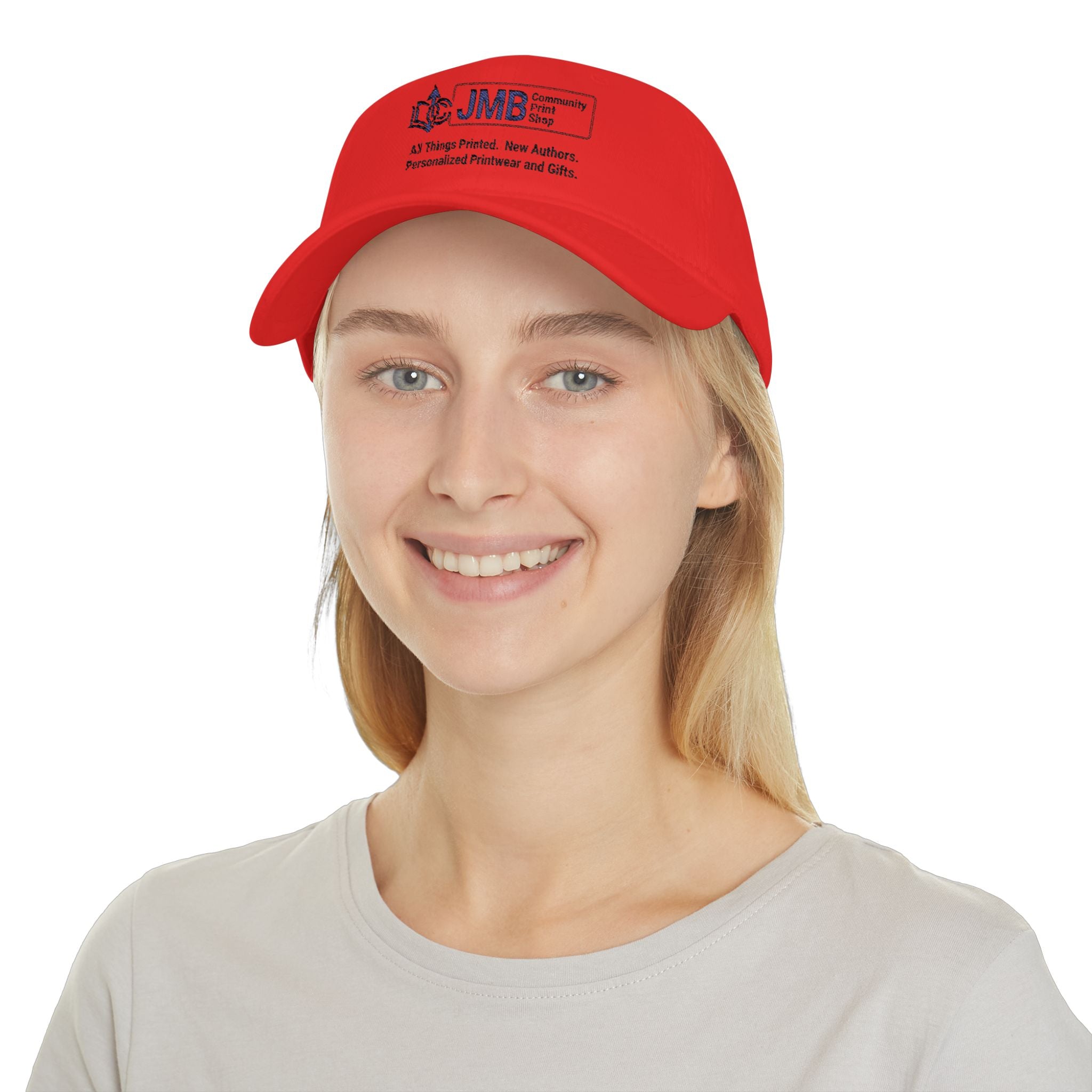 DYW - Embroidered Low Profile Baseball Cap — JMB Community Print Shop Black Logo Hat