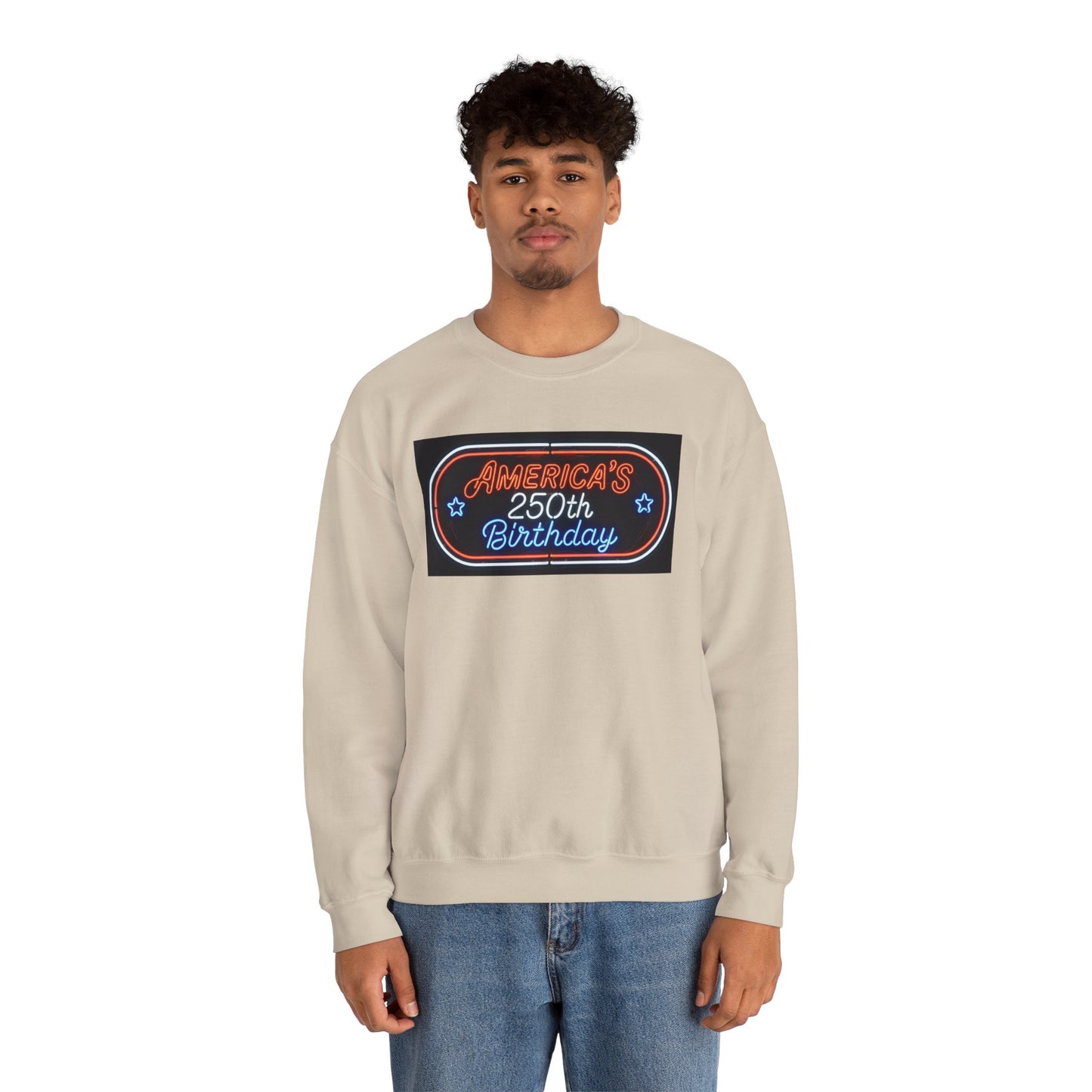 America's 250th Birthday Sweatshirt — Patriotic 4th of July Crewneck