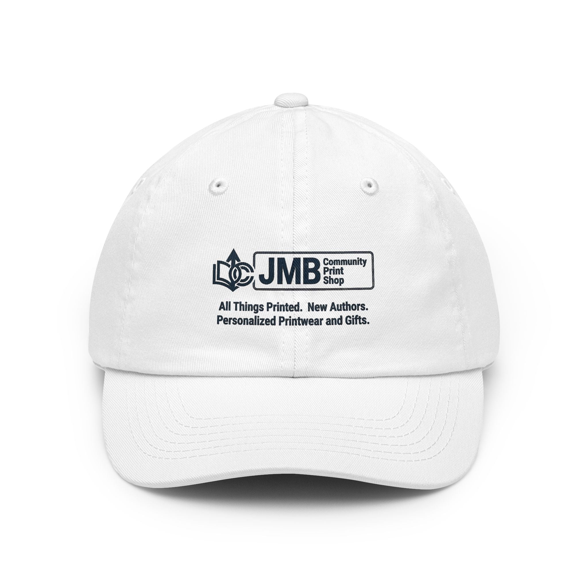 JMB Community Print Shop Logo Dad Hat — Custom Printed Classic Baseball Cap