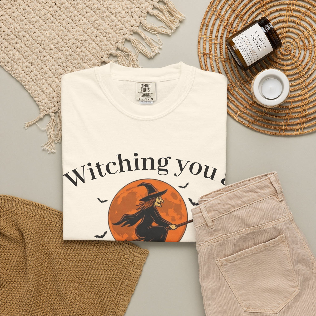 Halloween Witch T-Shirt — "Witching You a Happy Halloween" Graphic Tee