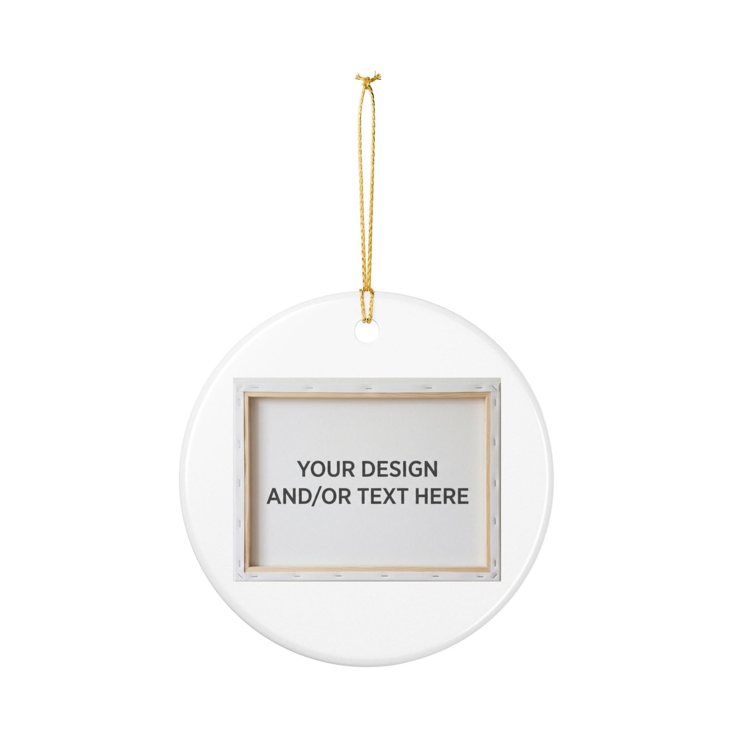 Design Your Way!  Custom Ceramic Ornament - Personalized Photo & Text Holiday Decoration