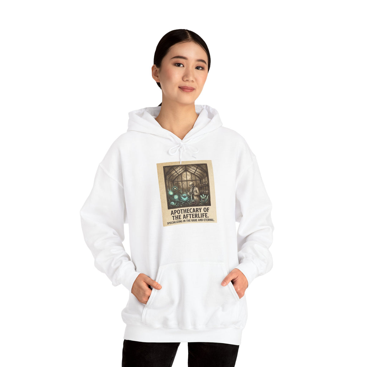 Apothecary of the Afterlife Hoodie – Gothic Vintage Potion Shop Sweatshirt