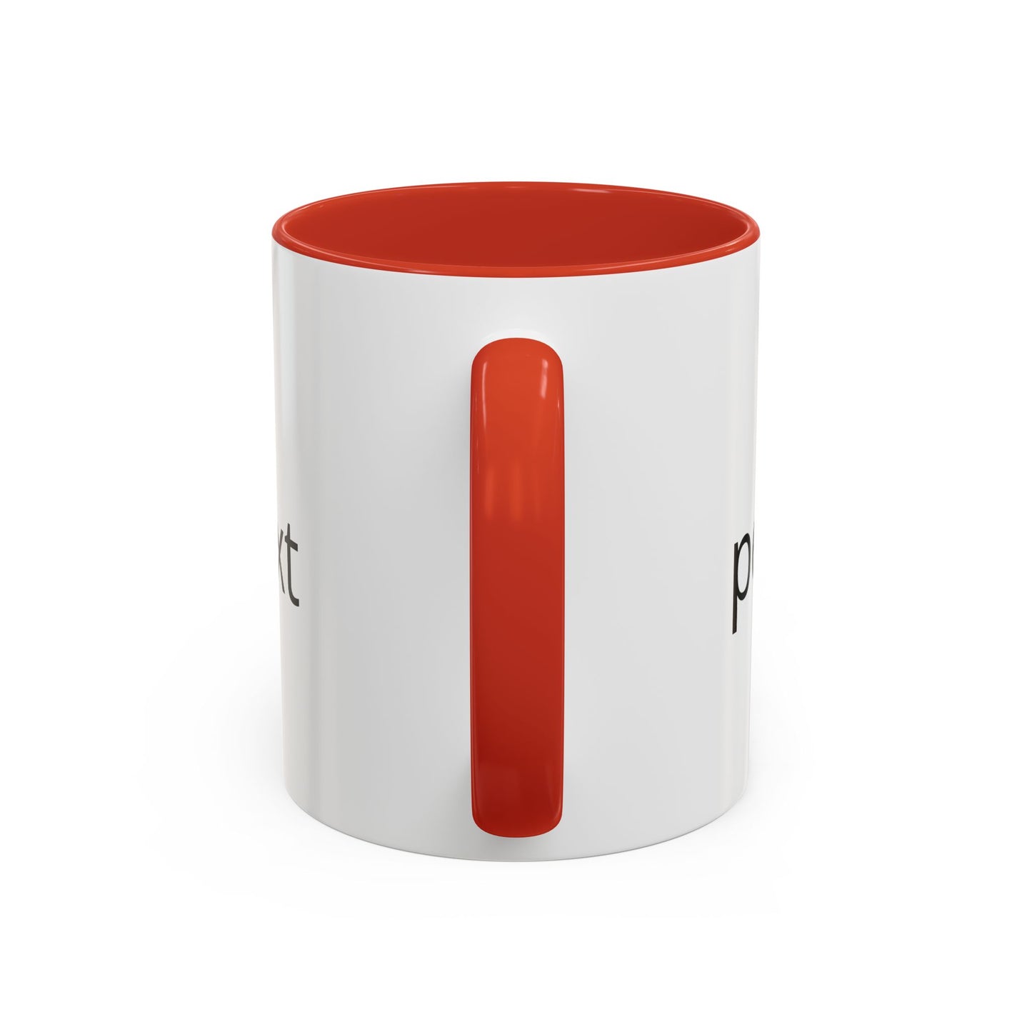 Personalized Accent Coffee Mug — Custom Text Black-Trim 11/15oz