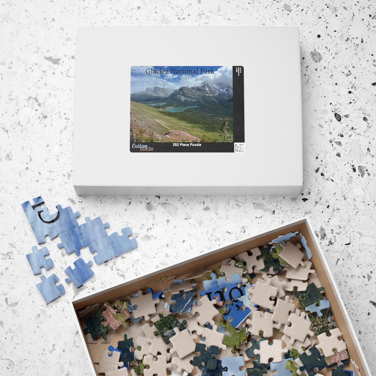 Glacier National Park Scenic Jigsaw Puzzle — Mountain Lakes Landscape (110/252/520/1014 pcs)