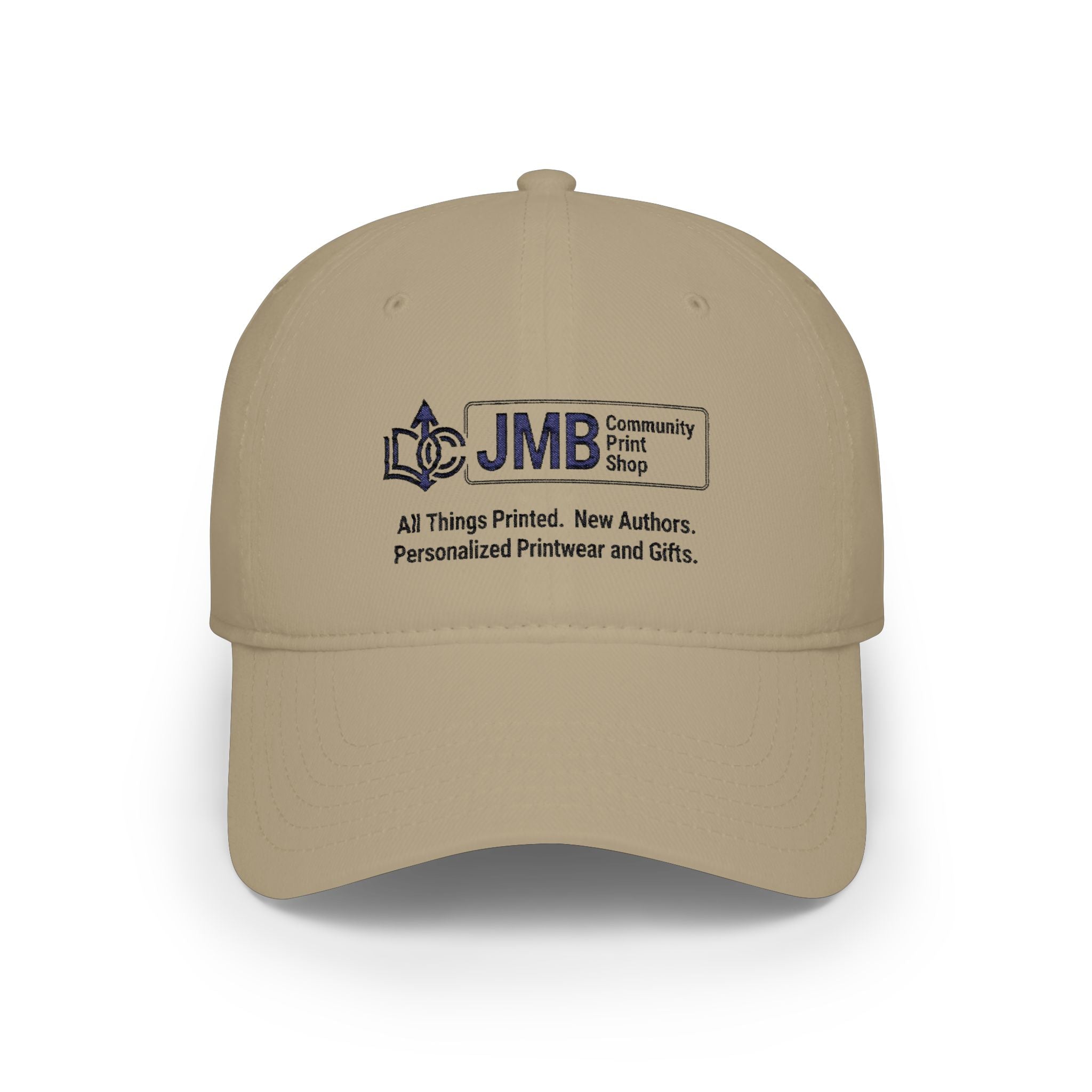 DYW - Embroidered Low Profile Baseball Cap — JMB Community Print Shop Black Logo Hat
