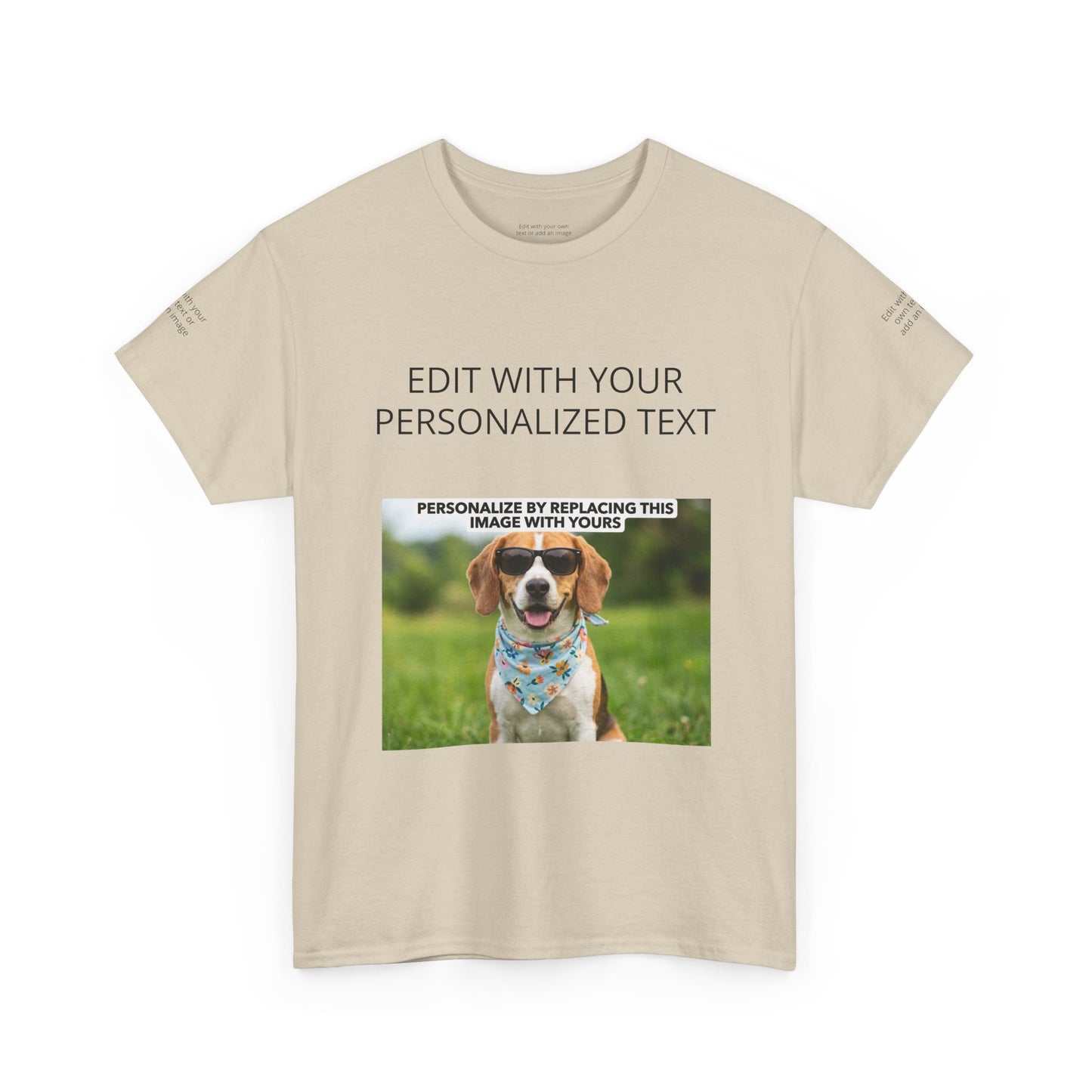 Fully Customizable Multi-Photo T-Shirt – Personalized Text & Image 5-Zone Tee