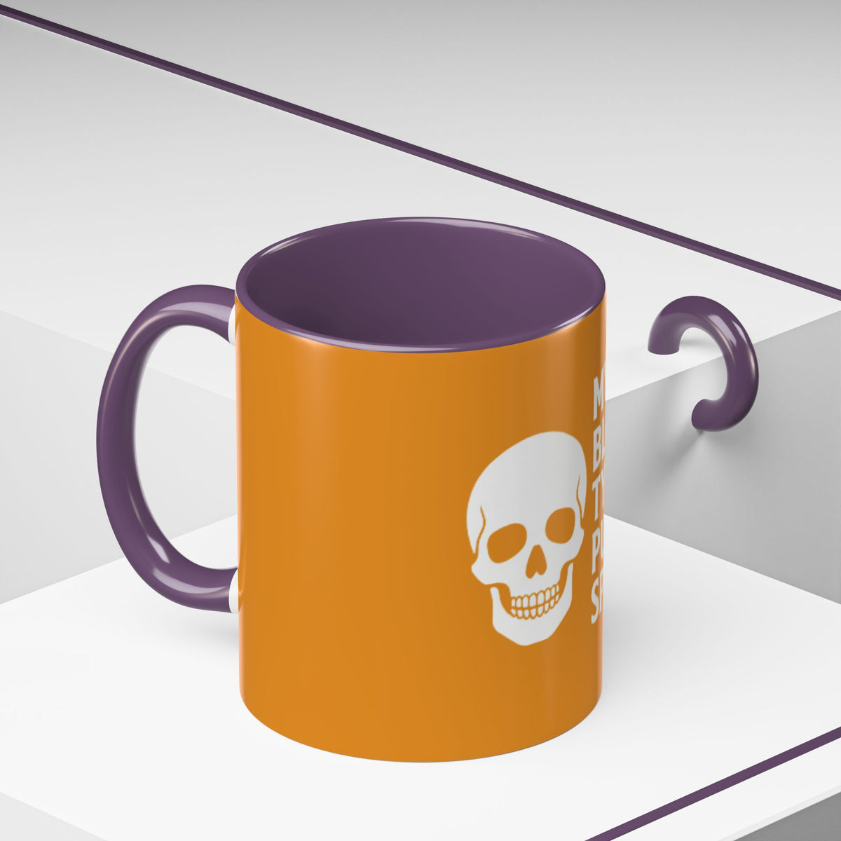 Pumpkin Spice Skull Coffee Mug — “My Blood Type Is Pumpkin Spice” Accent Mug