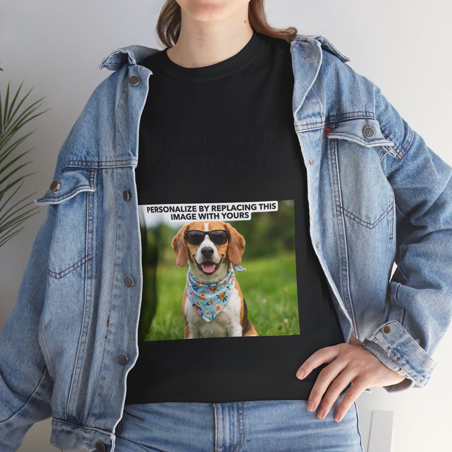 Fully Customizable Multi-Photo T-Shirt – Personalized Text & Image 5-Zone Tee