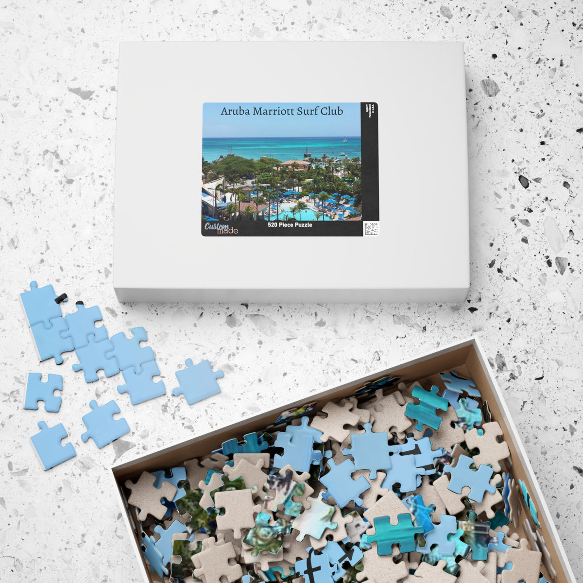 Aruba Marriott Surf Club Photo Puzzle — Tropical Resort Jigsaw (Multiple Piece Counts)