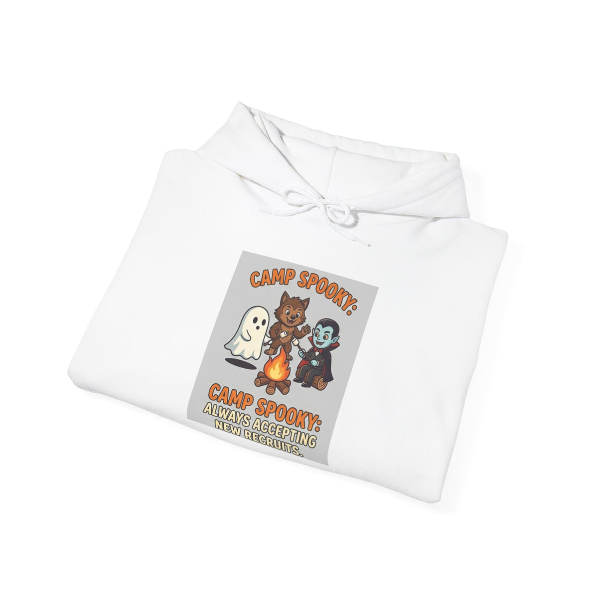 Halloween Camp Ghost Hoodie — "Camp Spooky" Cute Ghosts & Bonfire Sweatshirt