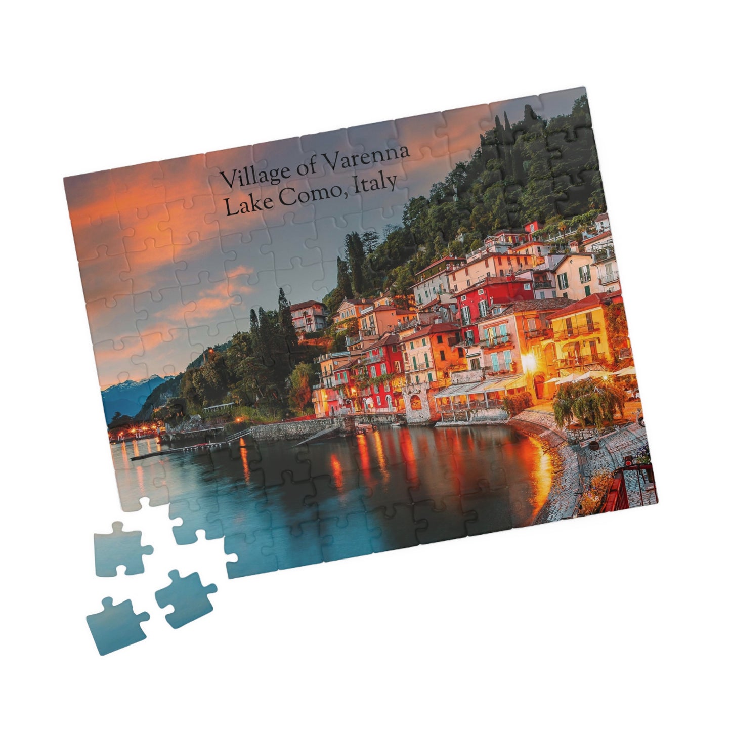 Lake Como Varenna Sunset Jigsaw Puzzle – Scenic Italy 252/520/1014-Piece