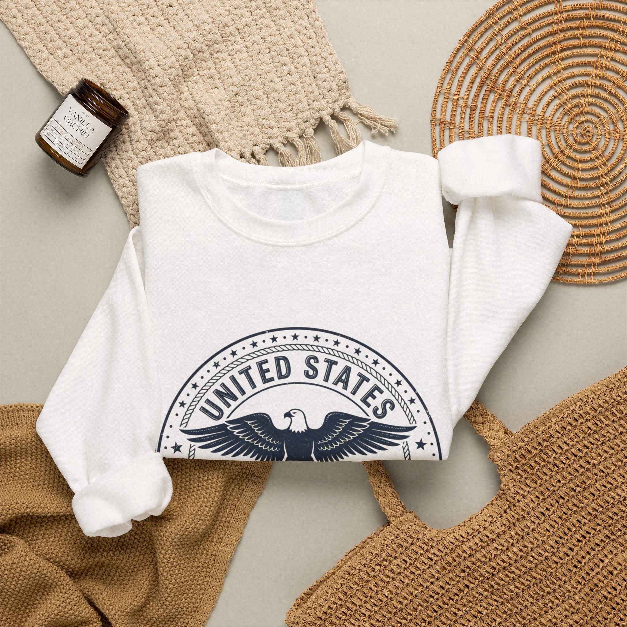 USA 250th Birthday Eagle Crest Crewneck Sweatshirt – United States 1776–2026 Design