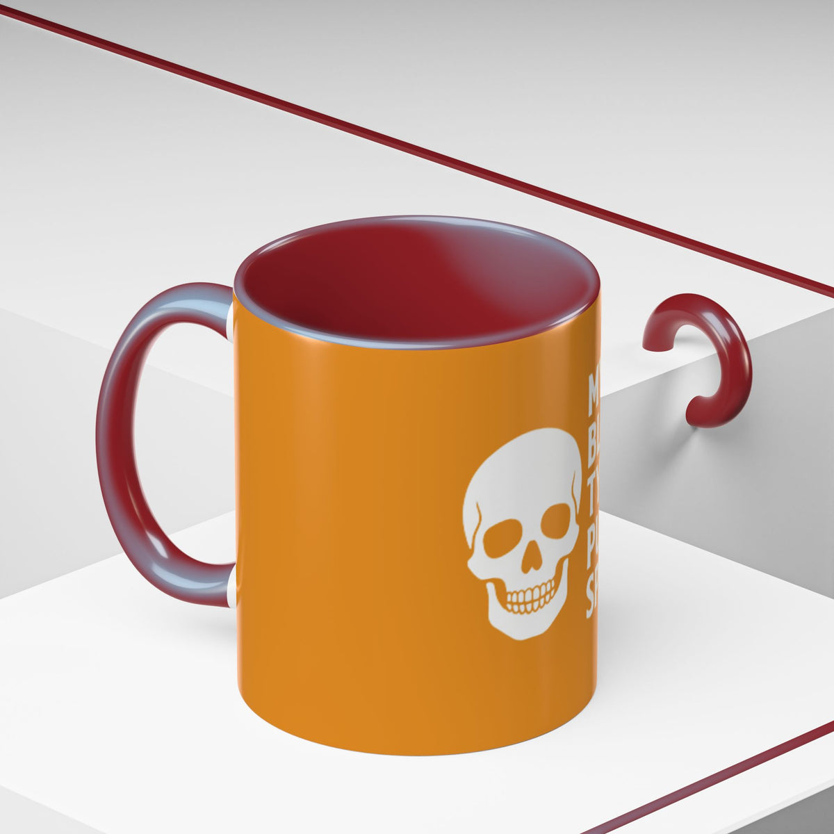 Pumpkin Spice Skull Coffee Mug — “My Blood Type Is Pumpkin Spice” Accent Mug