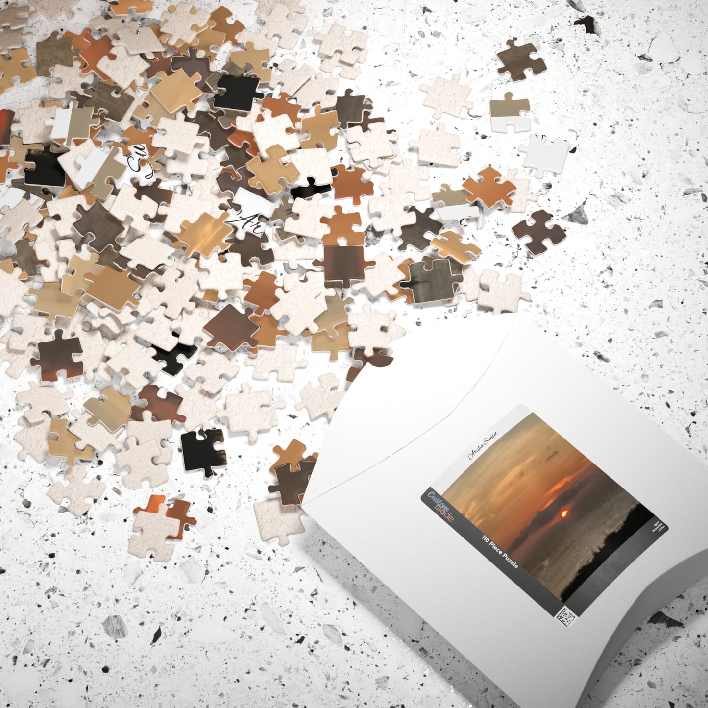 Aruba Sunset Over Ocean Puzzle — Scenic Beach Sunset Jigsaw (110–1014 pcs)