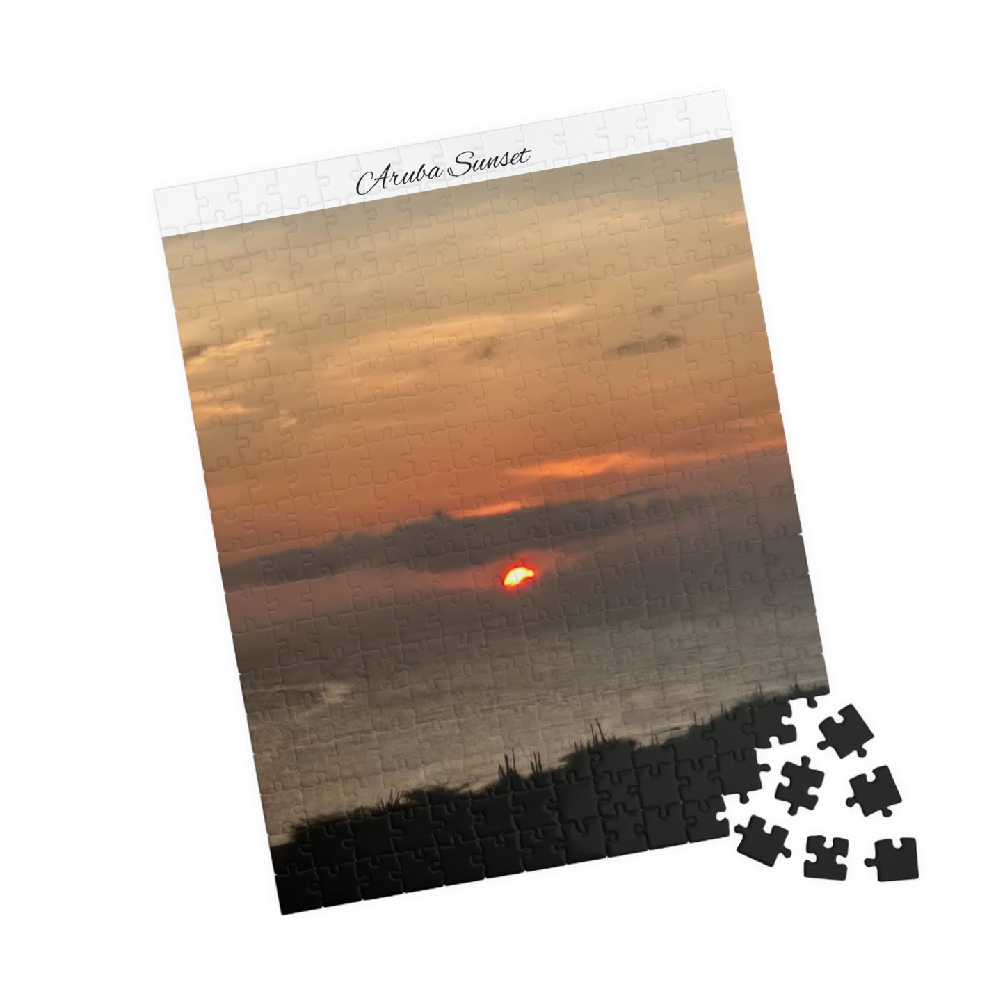 Aruba Sunset Over Ocean Puzzle — Scenic Beach Sunset Jigsaw (110–1014 pcs)