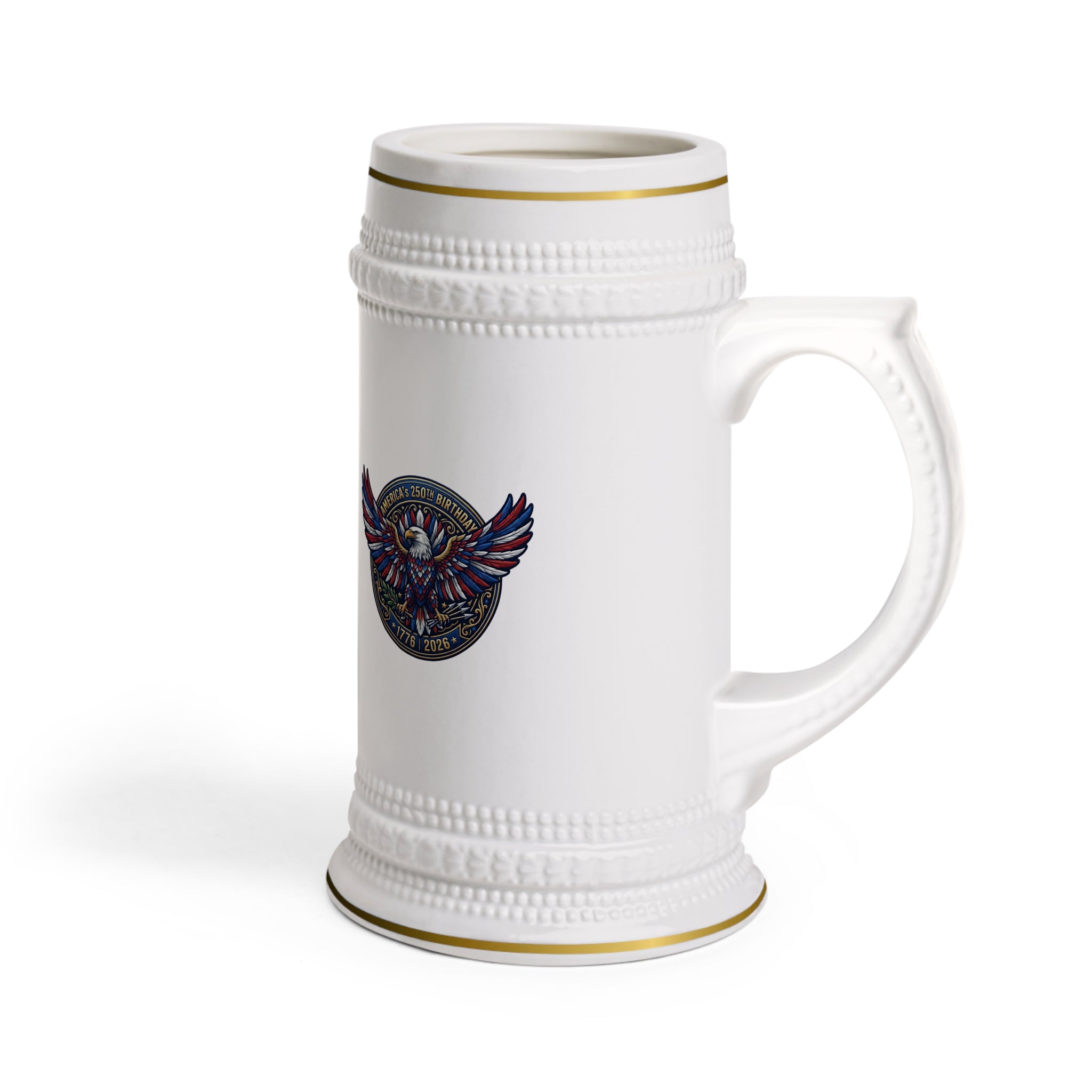 America's 250th Classic Beer Stein Mug – Patriotic Eagle Seal Vintage Bierkrug