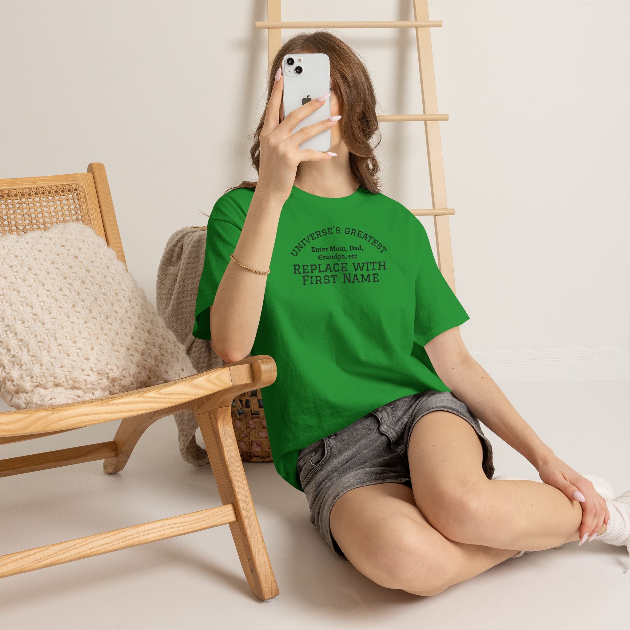 Universe's Greatest Mom, Dad, or More Personalized and Embroidered T-Shirt