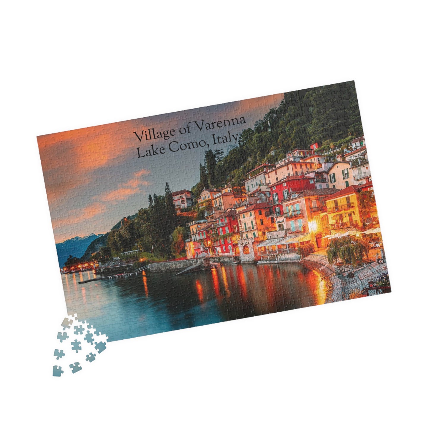 Lake Como Varenna Sunset Jigsaw Puzzle – Scenic Italy 252/520/1014-Piece