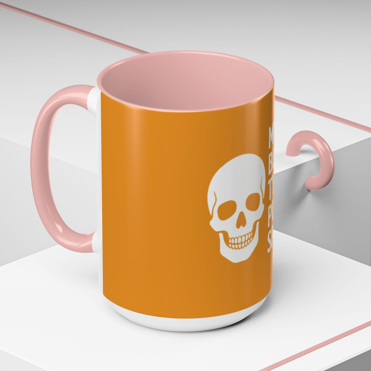 Pumpkin Spice Skull Coffee Mug — “My Blood Type Is Pumpkin Spice” Accent Mug