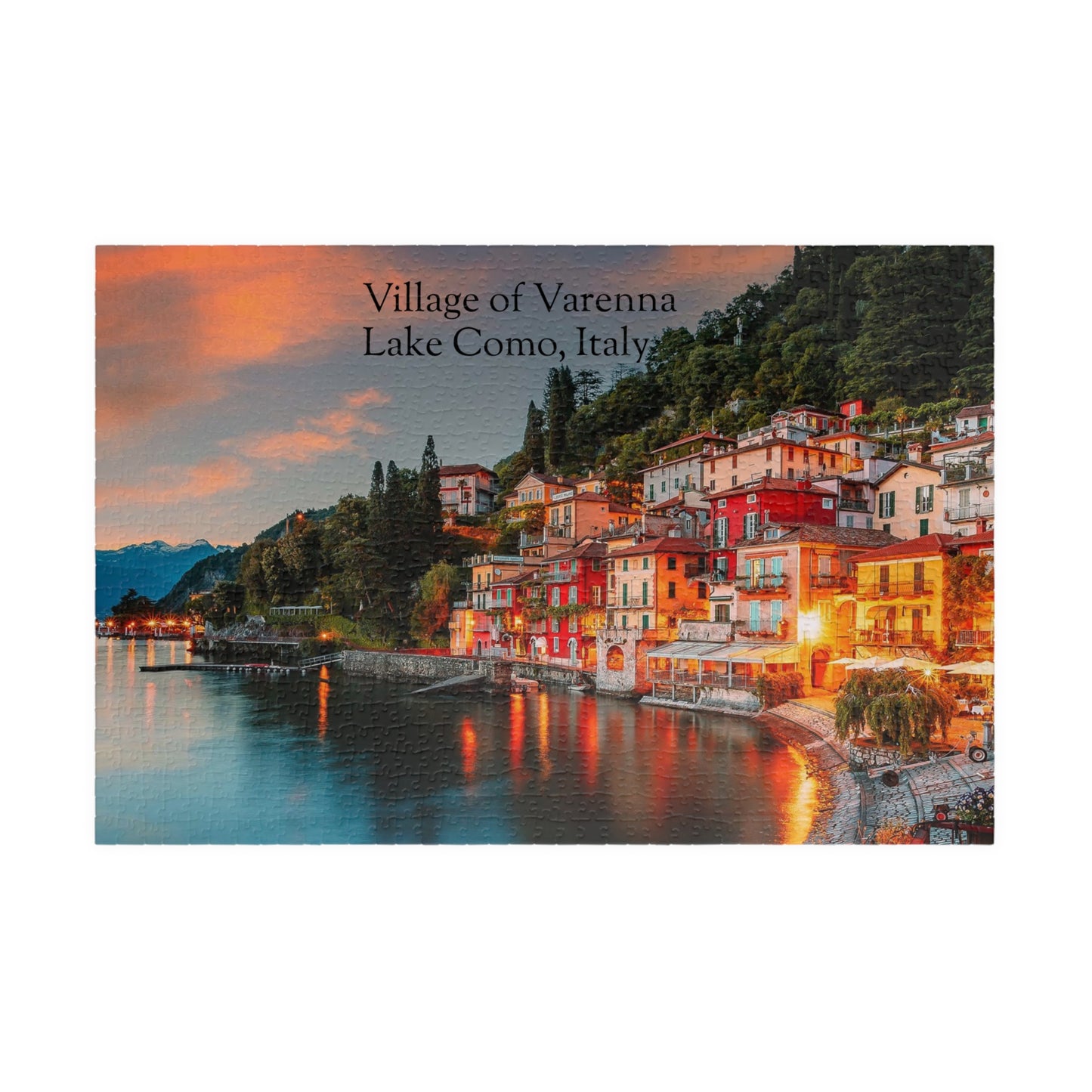Lake Como Varenna Sunset Jigsaw Puzzle – Scenic Italy 252/520/1014-Piece
