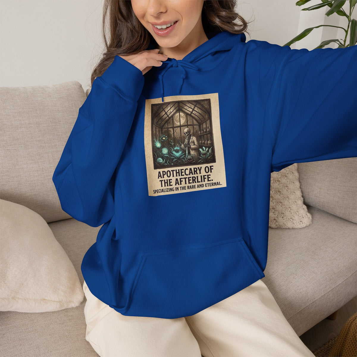 Apothecary of the Afterlife Hoodie – Gothic Vintage Potion Shop Sweatshirt