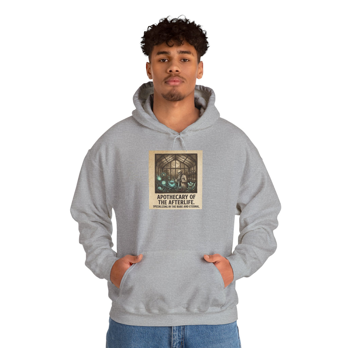 Apothecary of the Afterlife Hoodie – Gothic Vintage Potion Shop Sweatshirt