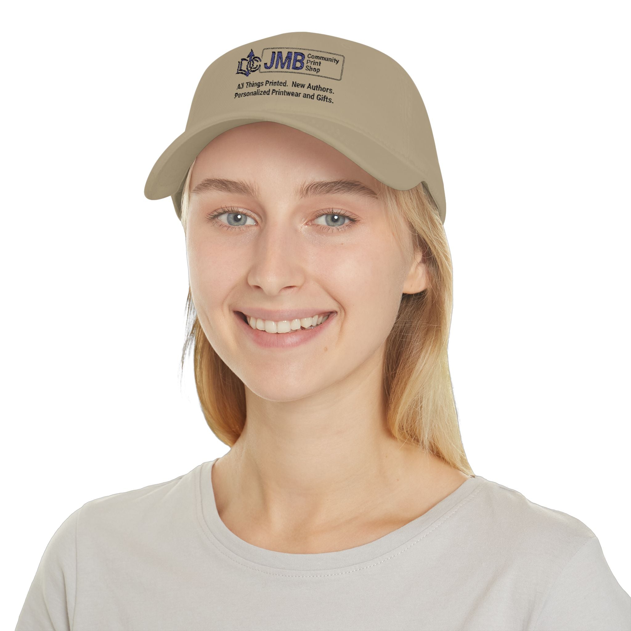 DYW - Embroidered Low Profile Baseball Cap — JMB Community Print Shop Black Logo Hat
