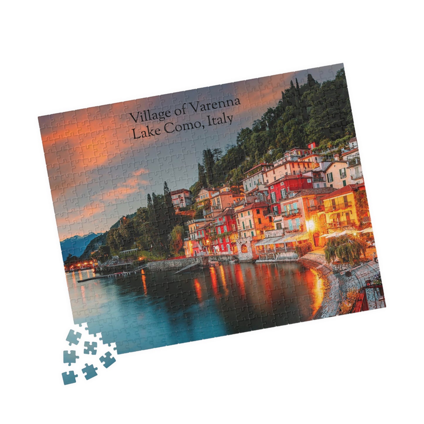 Lake Como Varenna Sunset Jigsaw Puzzle – Scenic Italy 252/520/1014-Piece