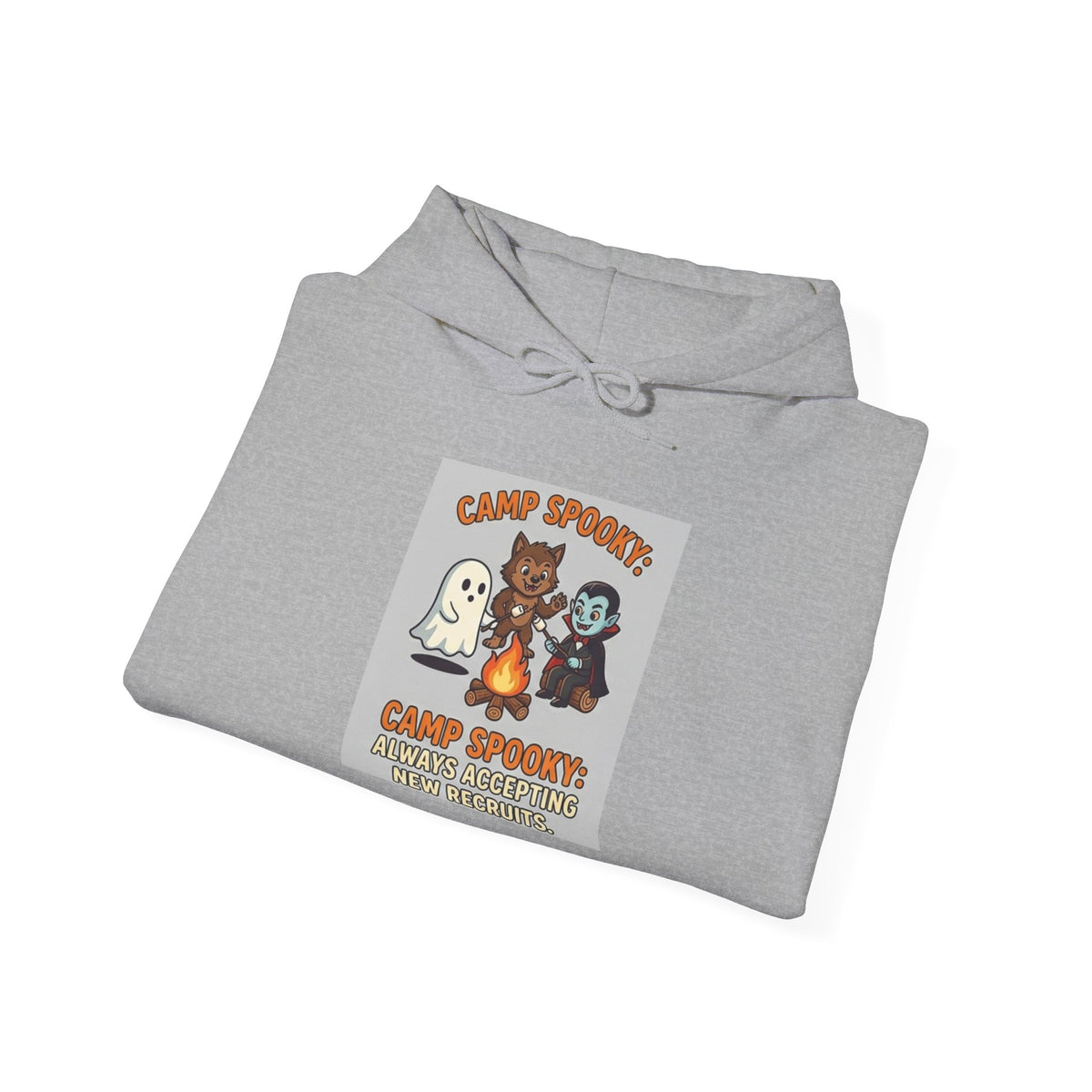 Halloween Camp Ghost Hoodie — "Camp Spooky" Cute Ghosts & Bonfire Sweatshirt