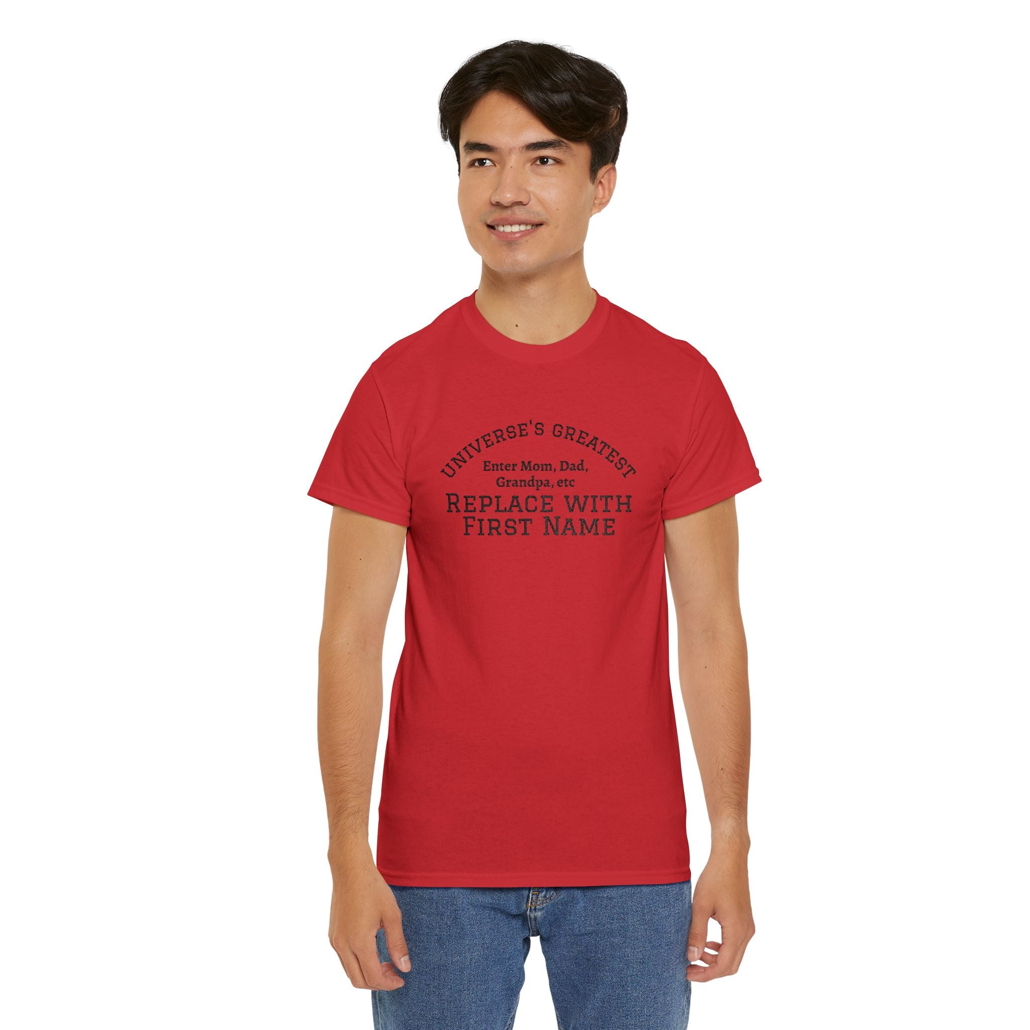 Universe's Greatest Mom, Dad, or More Personalized and Embroidered T-Shirt