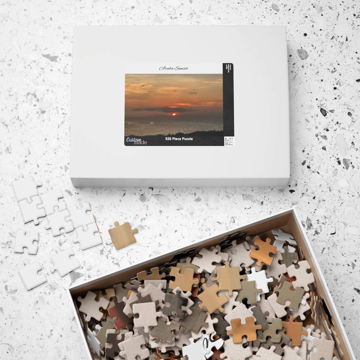 Aruba Sunset Over Ocean Puzzle — Scenic Beach Sunset Jigsaw (110–1014 pcs)