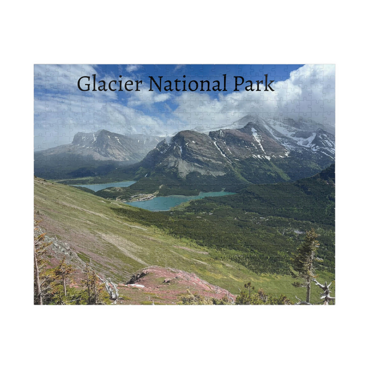 Glacier National Park Scenic Jigsaw Puzzle — Mountain Lakes Landscape (110/252/520/1014 pcs)