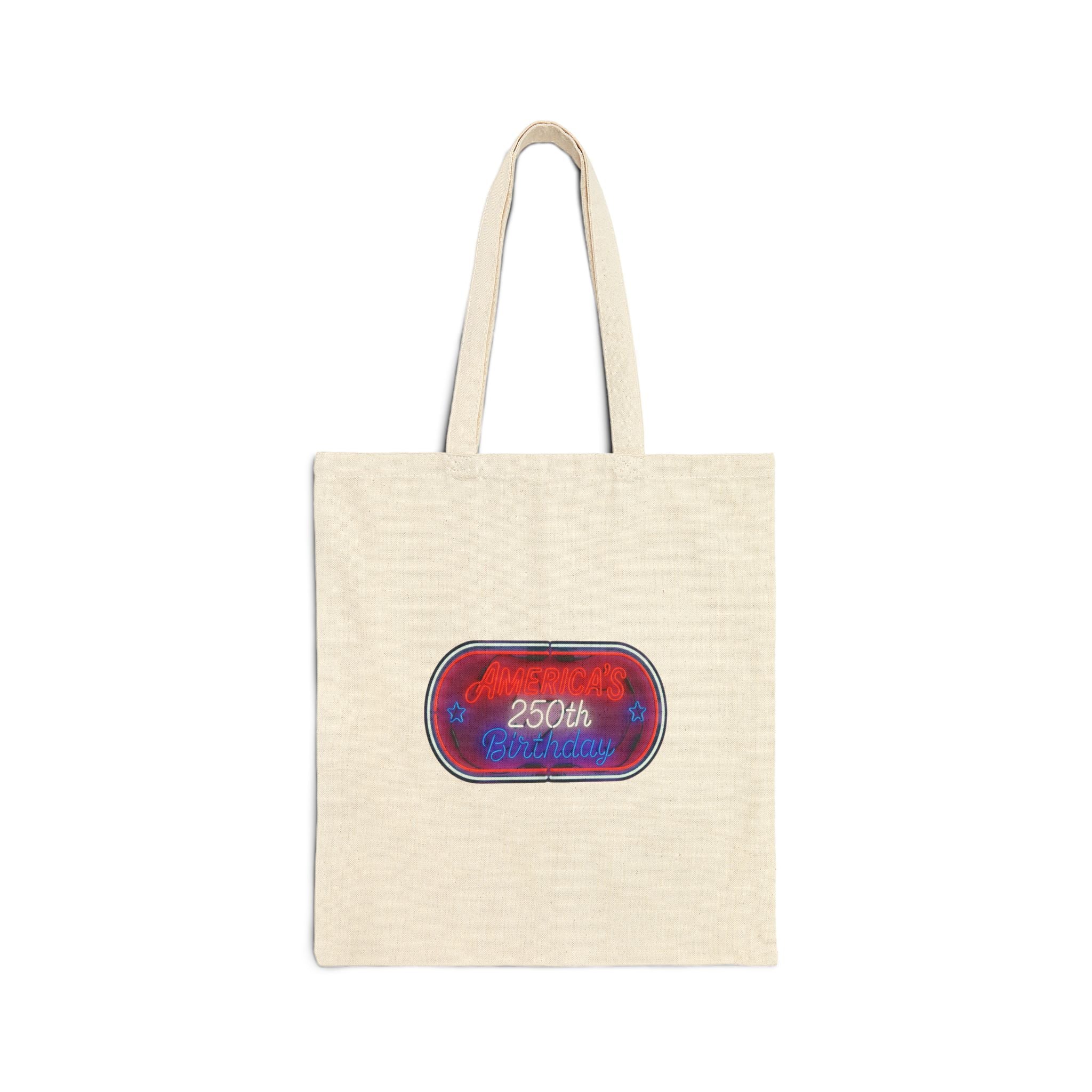 Vintage America's 250th Birthday Canvas Tote Bag