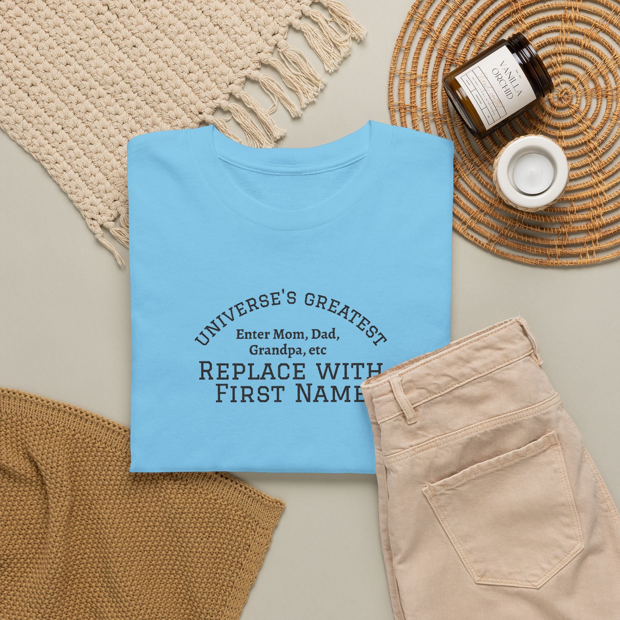 Universe's Greatest Mom, Dad, or More Personalized and Embroidered T-Shirt