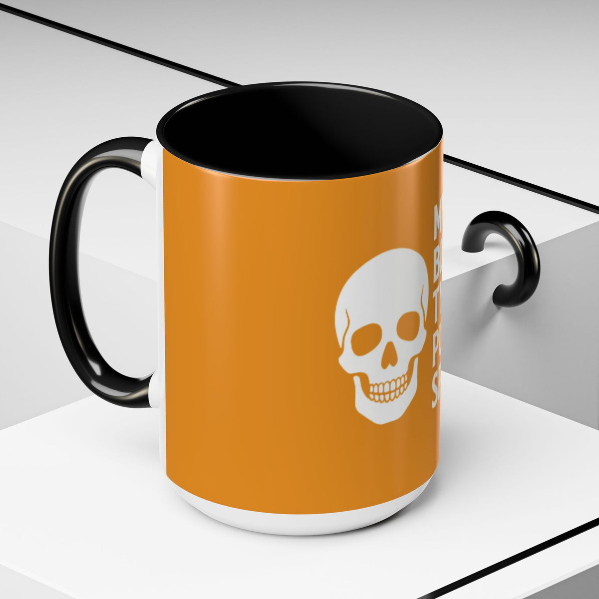 Pumpkin Spice Skull Coffee Mug — “My Blood Type Is Pumpkin Spice” Accent Mug