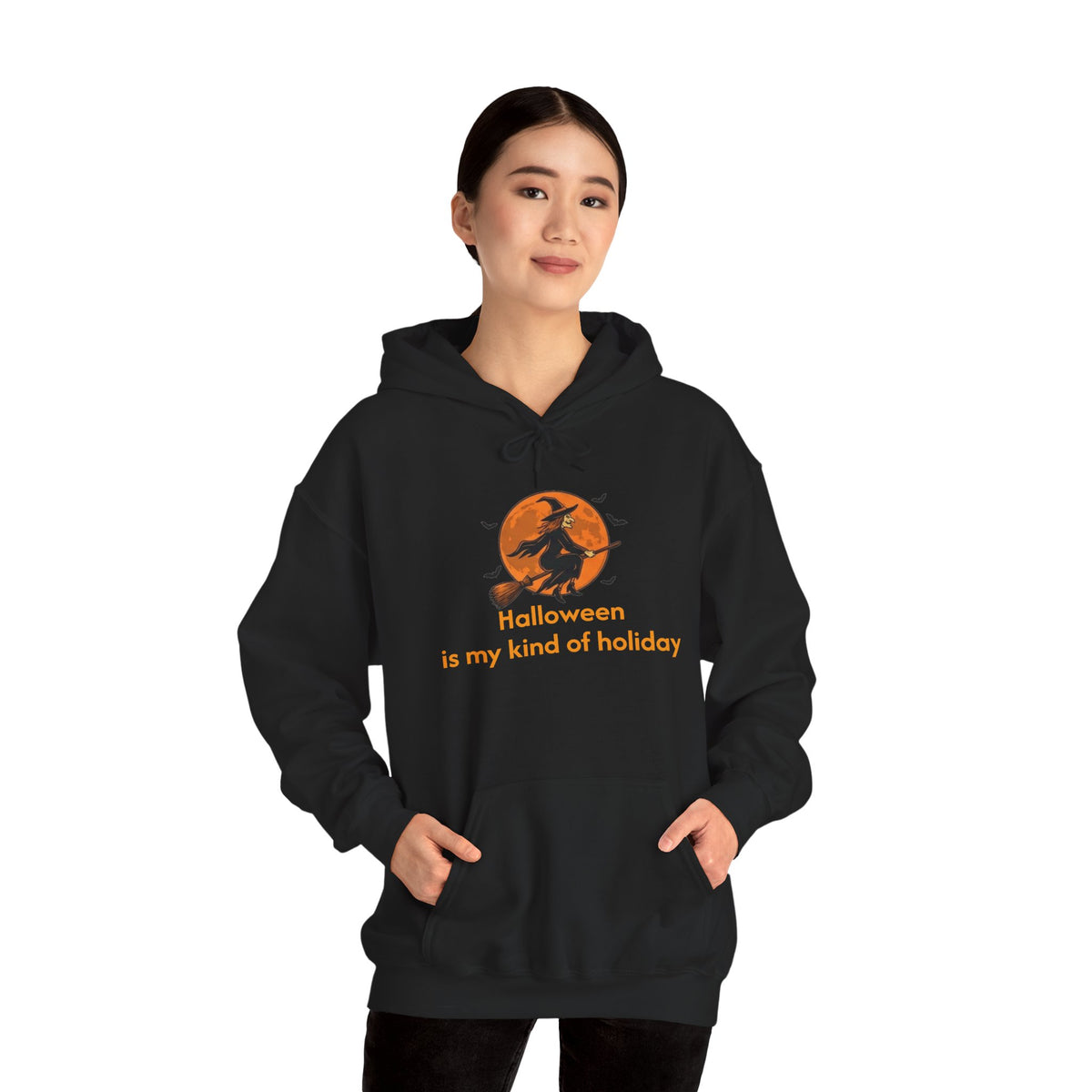 Halloween Hoodie — "Halloween is my kind of holiday" Witch Moon Sweatshirt
