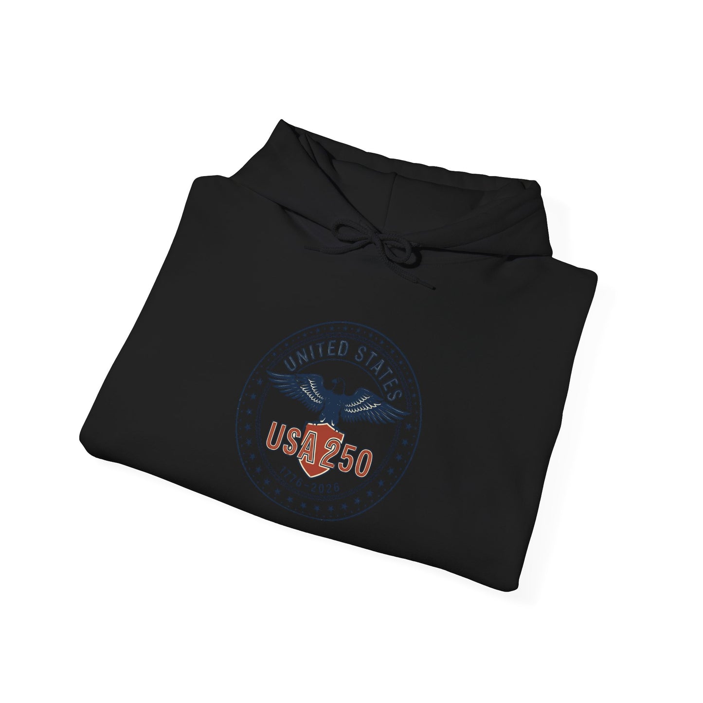 USA 250th Anniversary Hoodie | 250 Years Patriotic Emblem, Independence Celebration