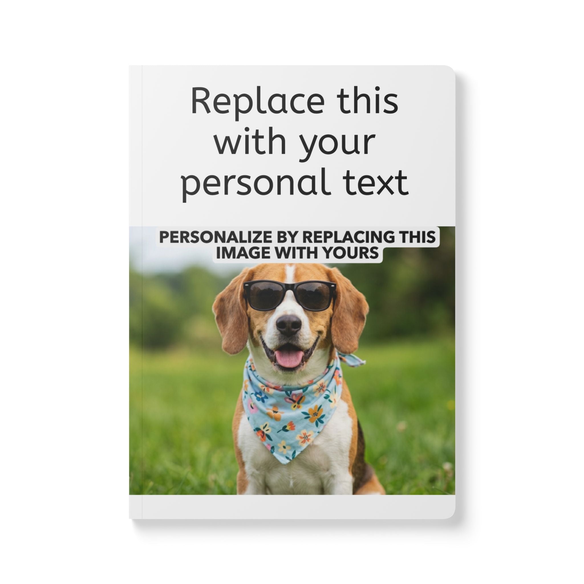 Personalized Photo Journal — Custom Softcover Notebook with Your Image & Text