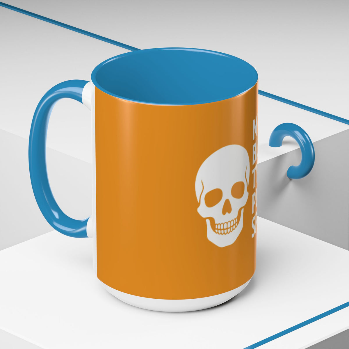 Pumpkin Spice Skull Coffee Mug — “My Blood Type Is Pumpkin Spice” Accent Mug