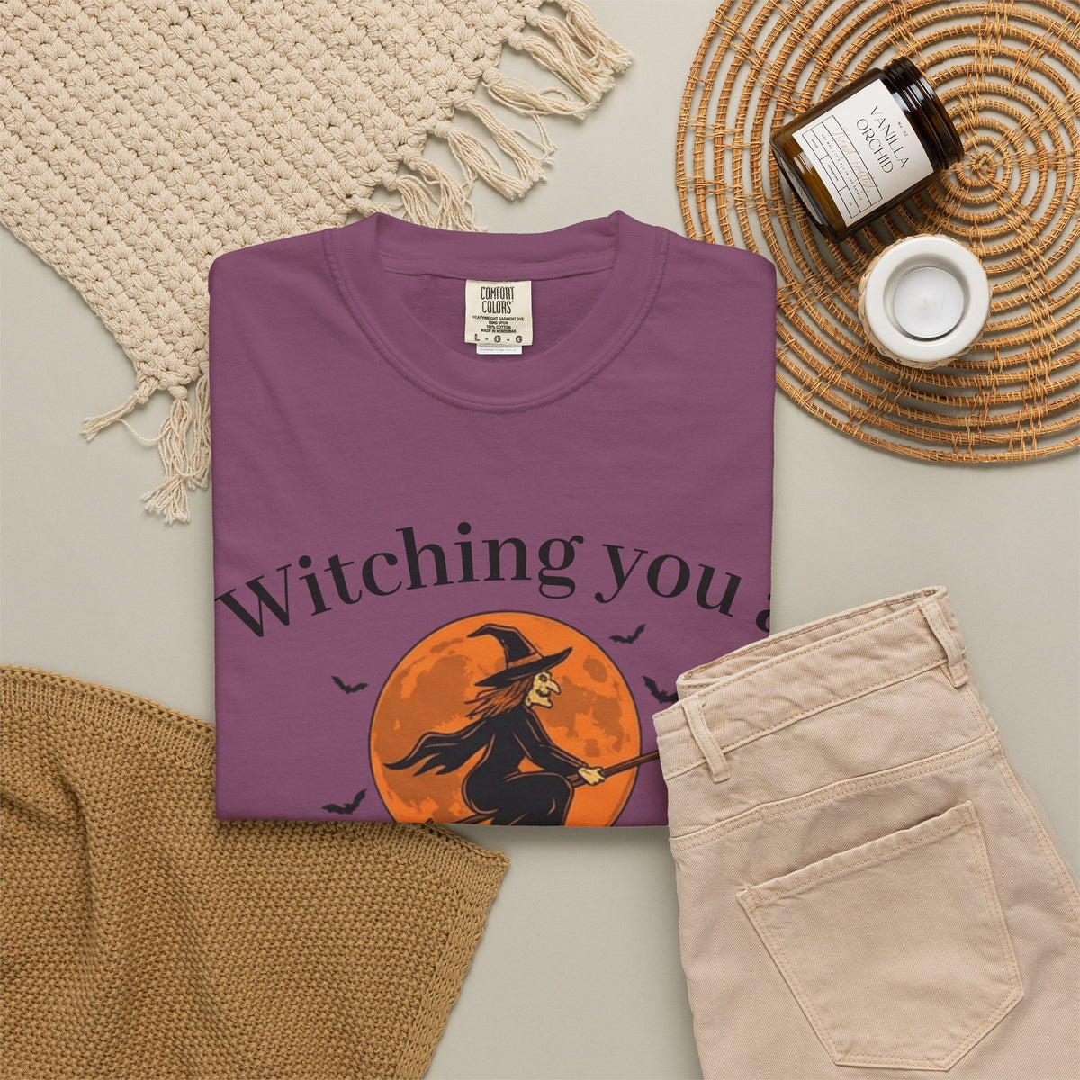 Halloween Witch T-Shirt — "Witching You a Happy Halloween" Graphic Tee