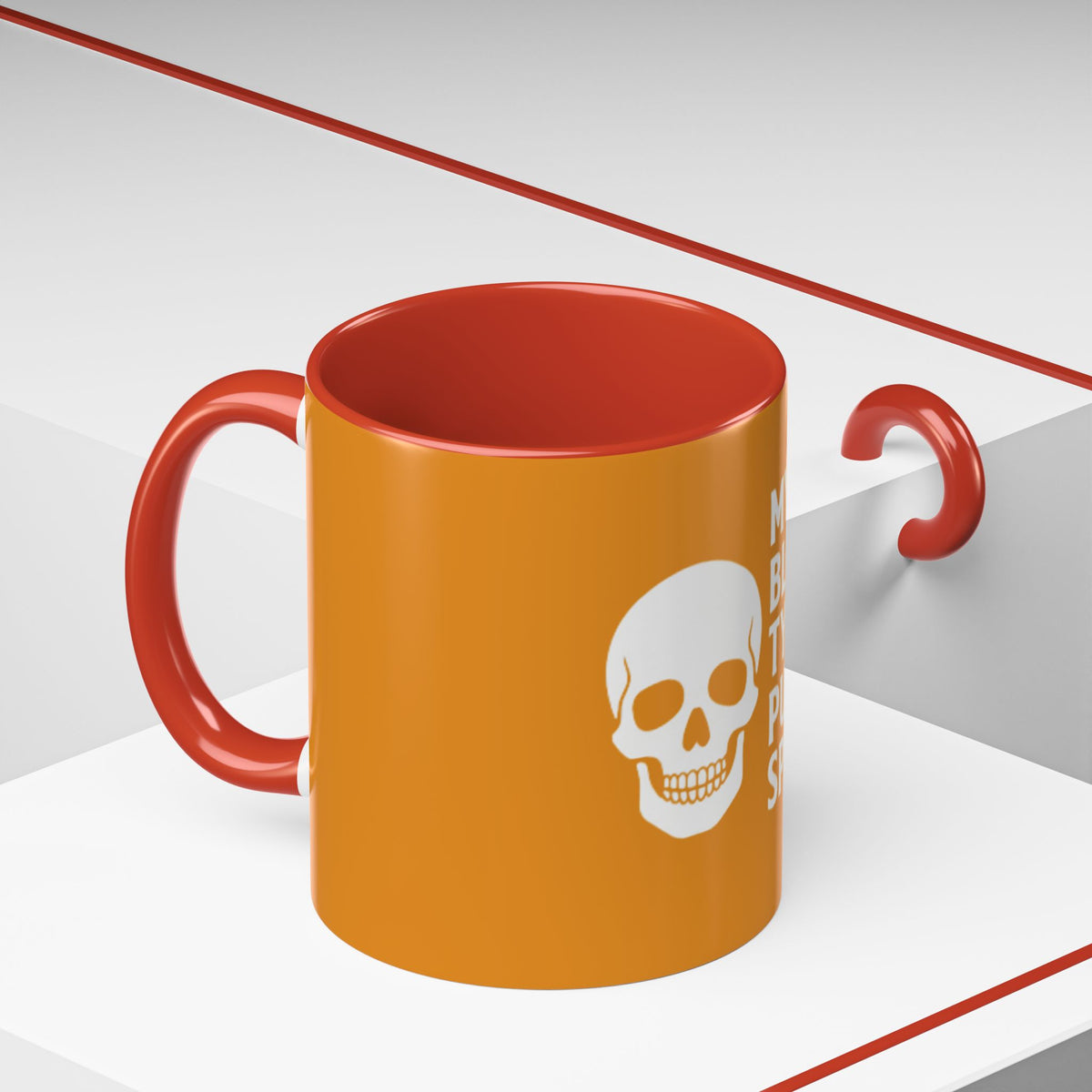 Pumpkin Spice Skull Coffee Mug — “My Blood Type Is Pumpkin Spice” Accent Mug