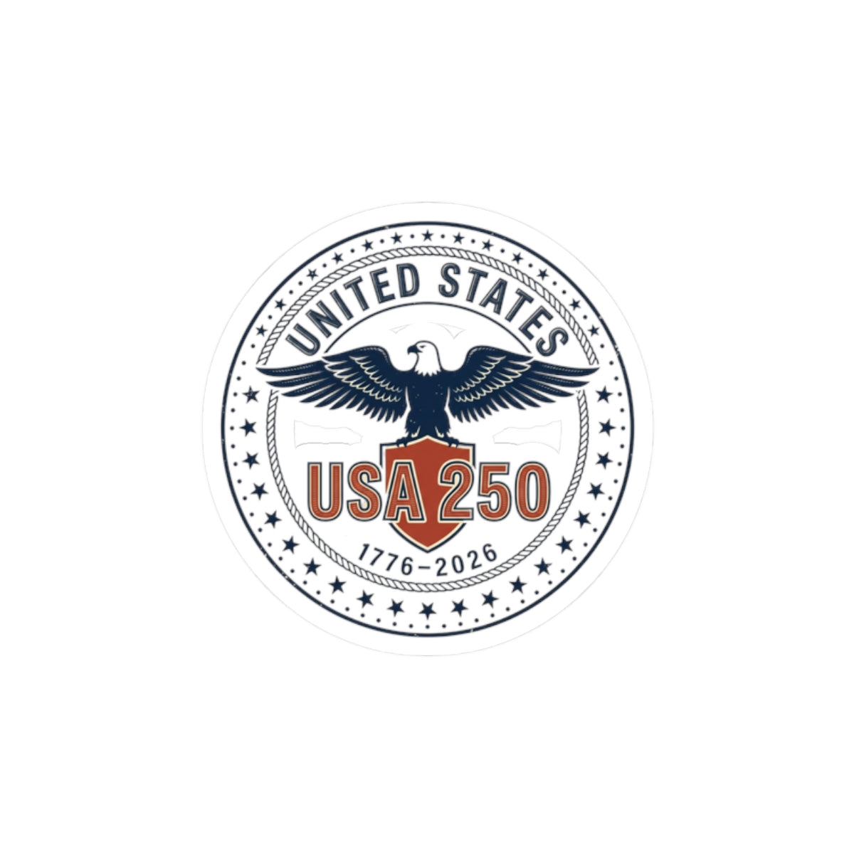 USA 250 Eagle Seal Kiss-Cut Sticker | 1776-2026 Patriotic Anniversary
